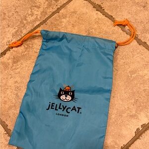 Jellycat Teal Dust Bag with Orange Strings